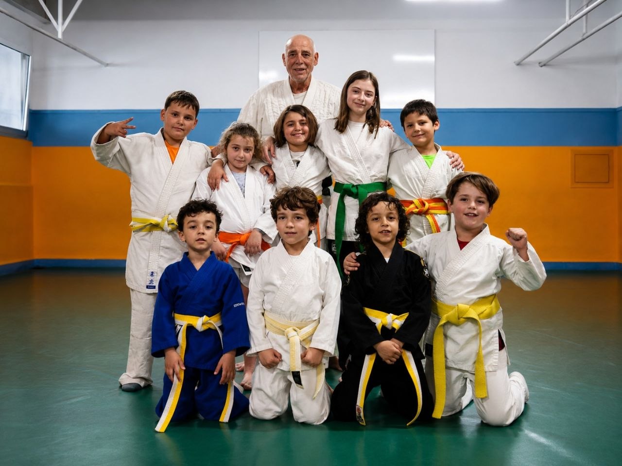 Grupo del club Judo-Kan con Manuel Palacio